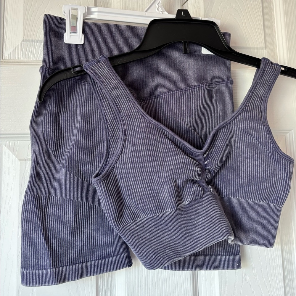 Athletic workout set women’s M navy
